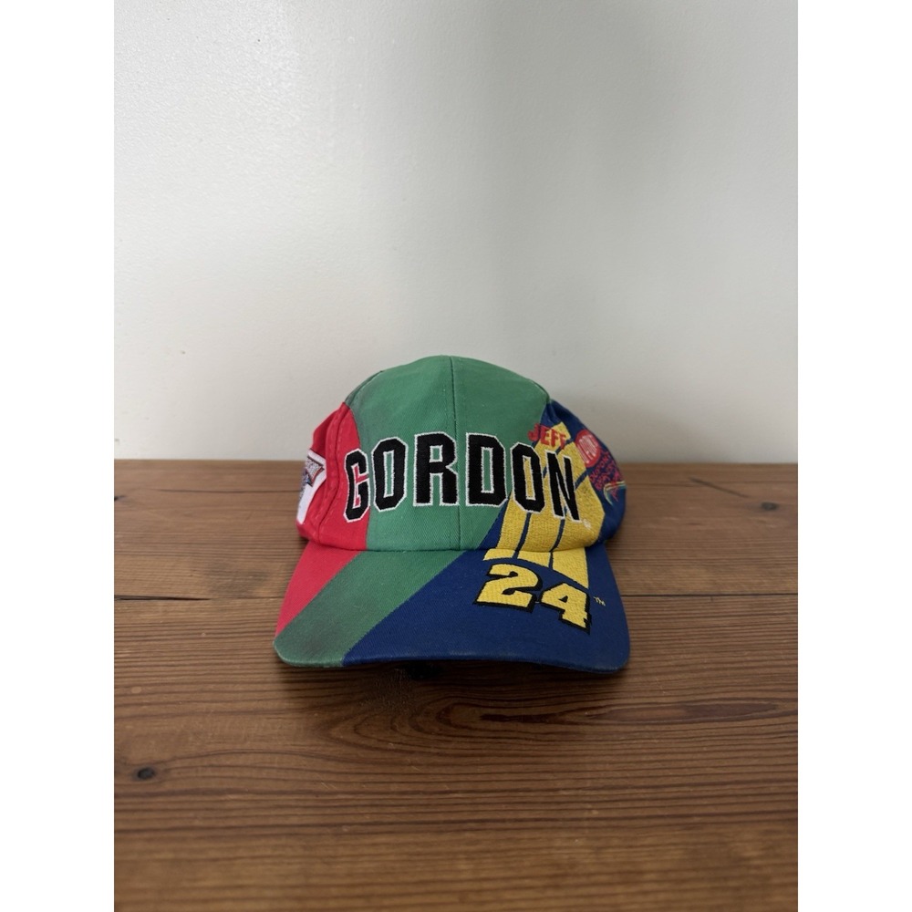 Vintage Jeff Gordon 24 Snapback Hat NASCAR 50th Anniversary DuPont Rainbow